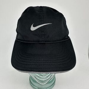 Nike Hat Cap Strap Back Black Dri-Fit Featherlight Running Women Athletic Sports